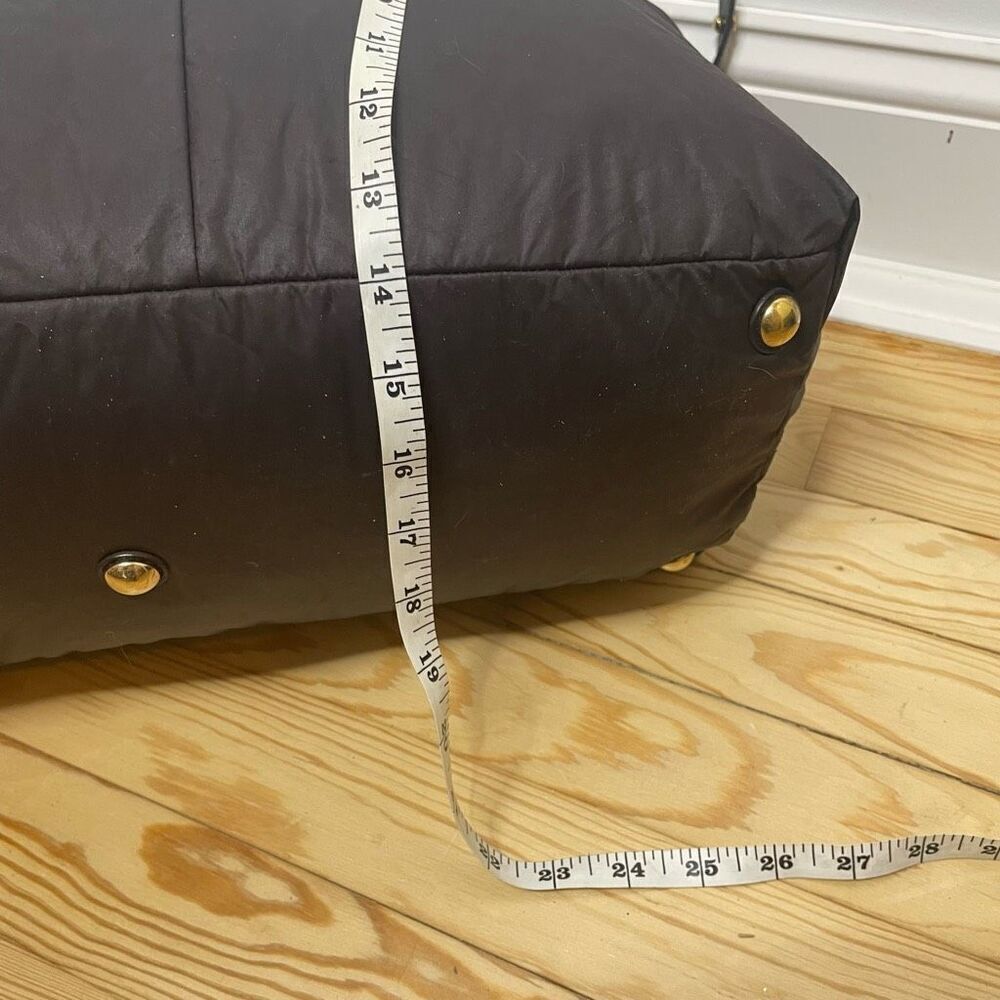 Yves Saint Laurent YSL Dark Brown‎ Nylon Duffle Bag Hampton Boston Travel Tote - Picture 5 of 11